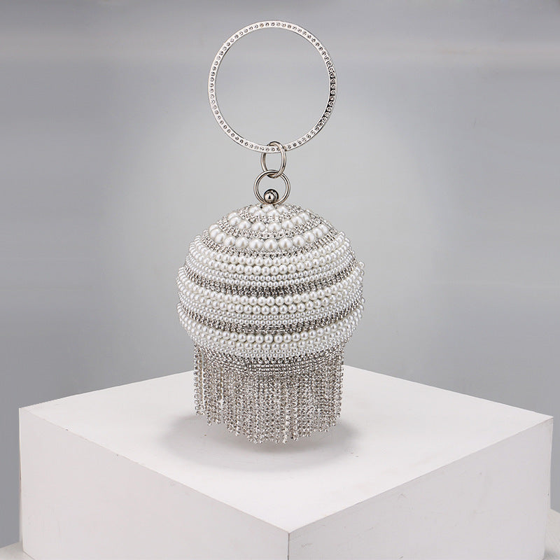 Sac bandoulière pochette femme à strass brillants 13x26cm Or Argent