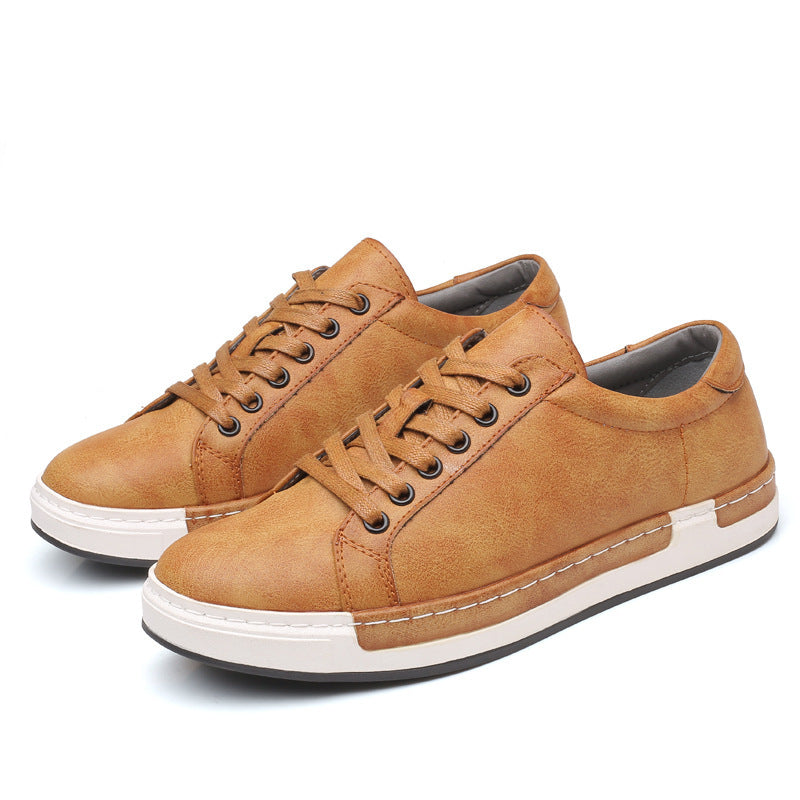 Handmade Men’s Flat Heel Rubber Sole Shoes