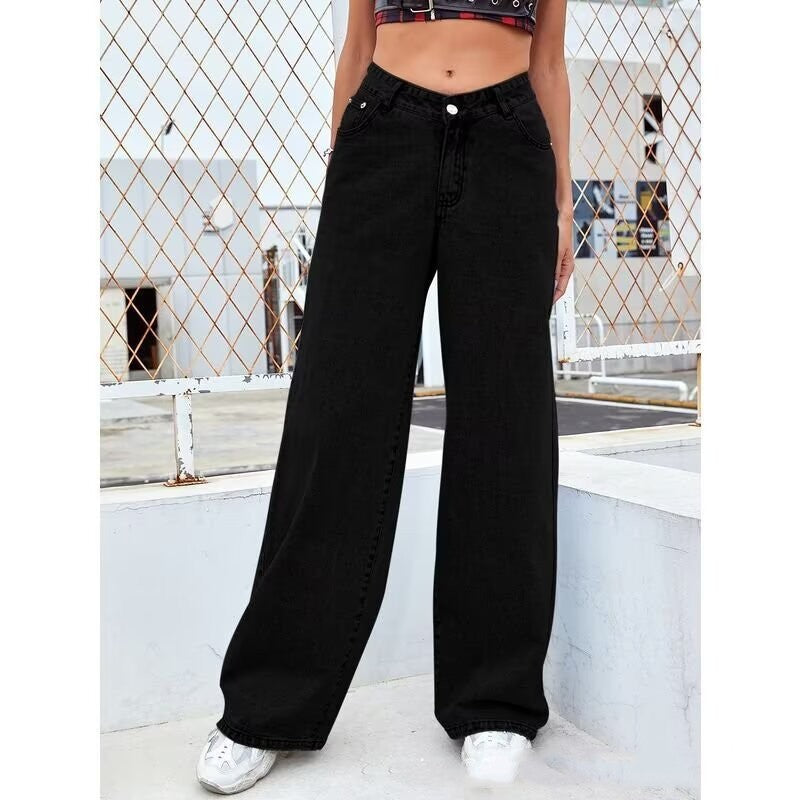 Jean droit taille haute femme - Doux et épicé