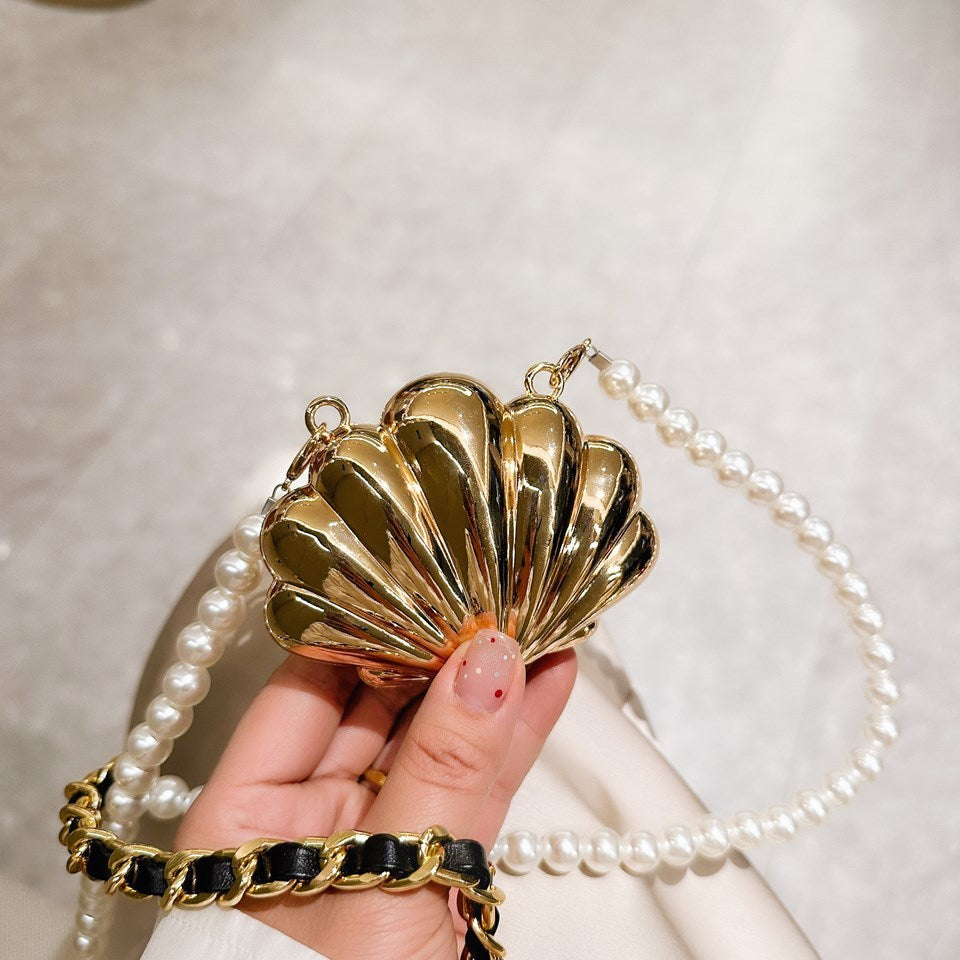 Mini Lip Bag Crossbody One Shoulder Fashion Flowers Acrylic Shell