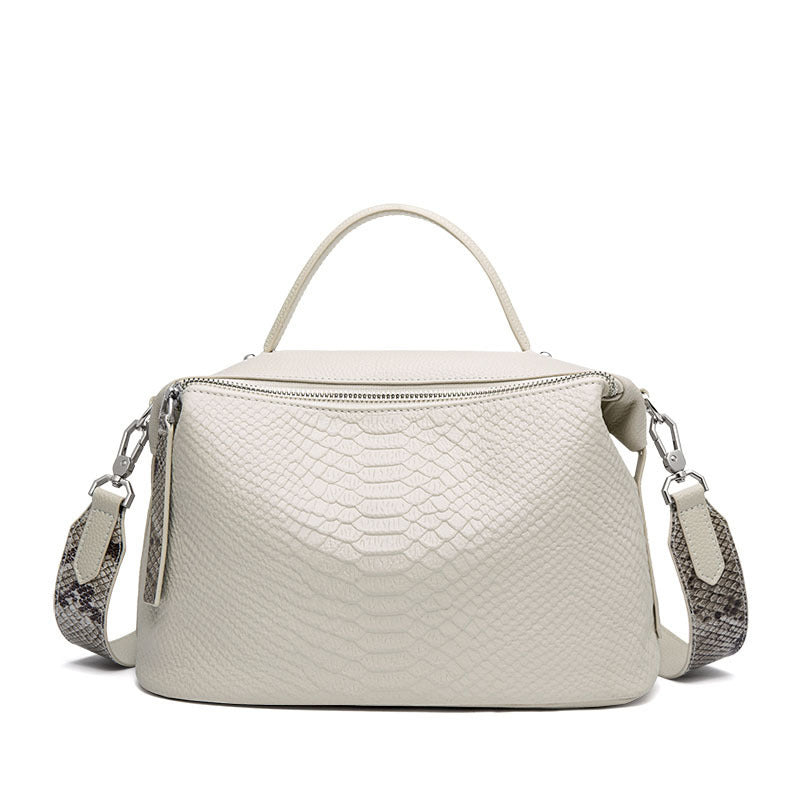 Grand sac à main bandoulière en cuir de vachette