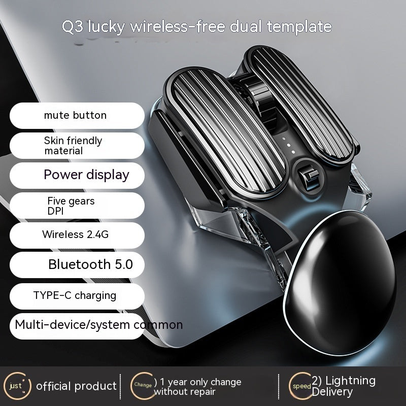 Science Fiction Wireless Bluetooth Dual-Mode Rechargeable Mute Mouse for Laptop Office