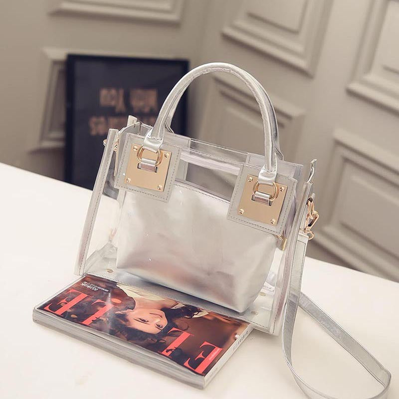 Sac transparent en PVC « Mère et enfant » 20x26x12cm