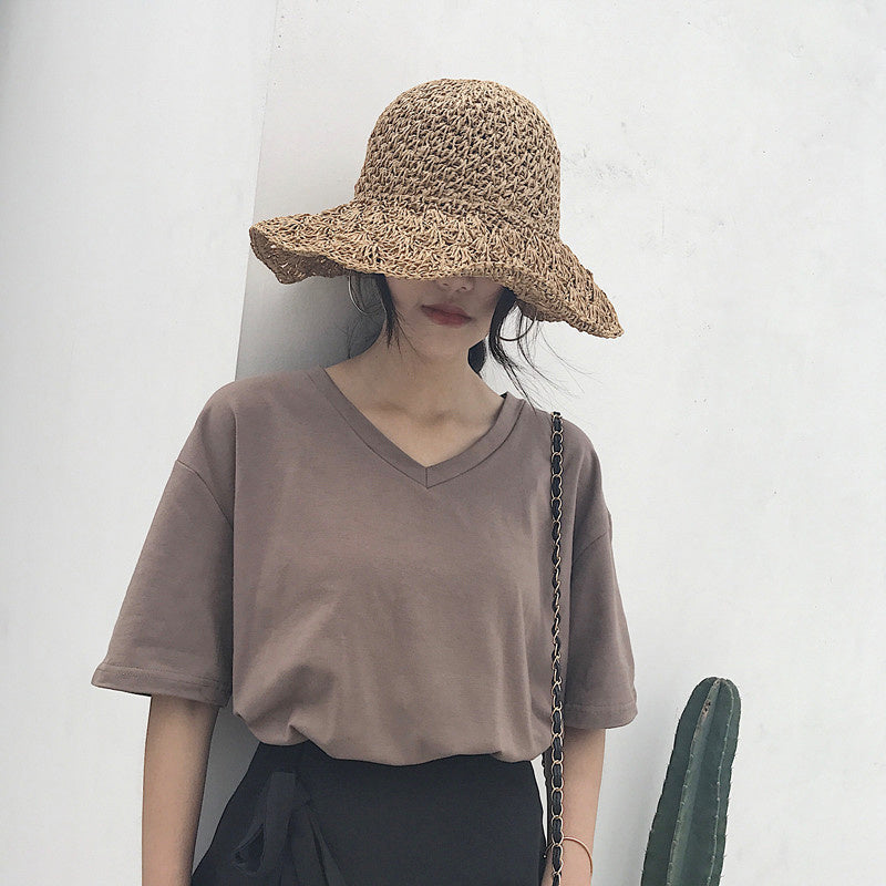 White V-Neck Short Sleeve T-Shirt Top