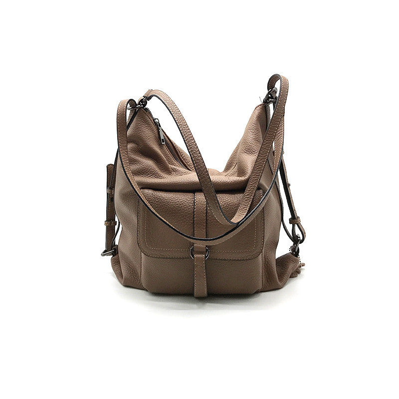 Women's Large Capacity Versatile Cowhide Leather Shoulder Bag