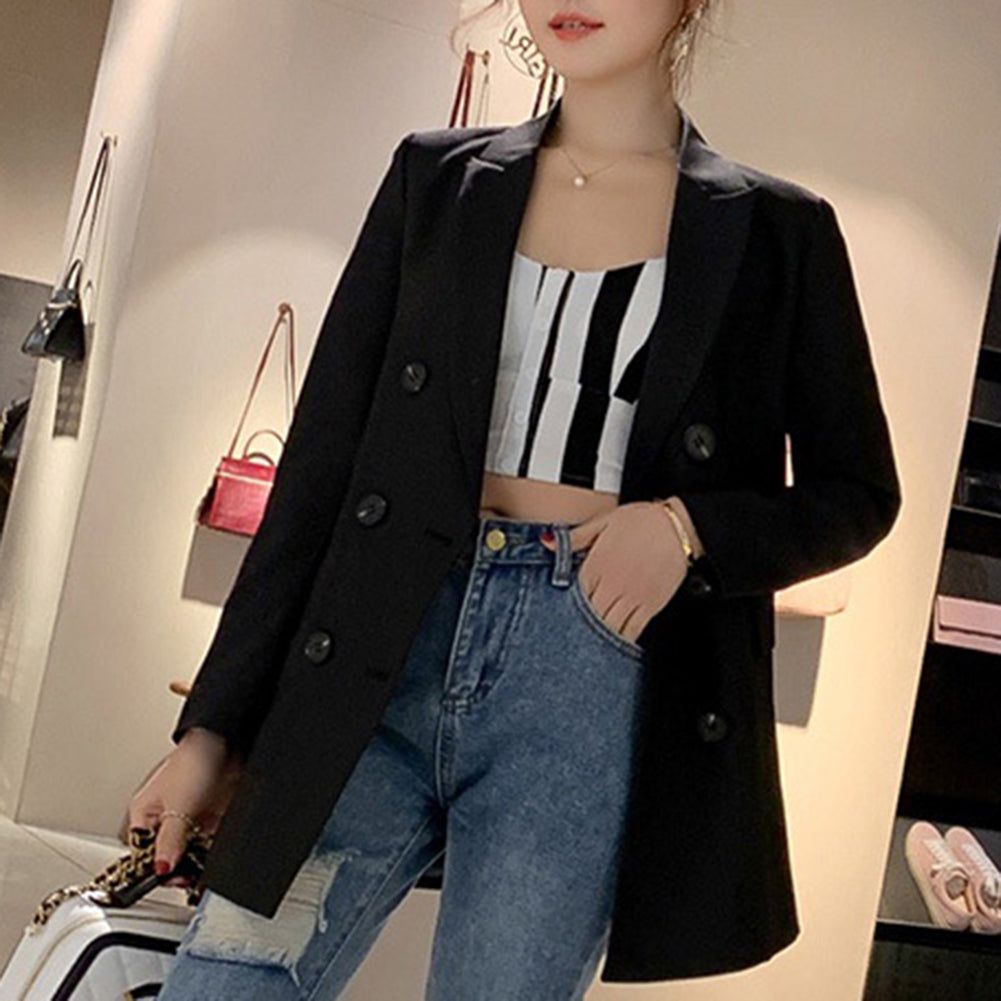 Slim Fit Polyester Fiber Blazer