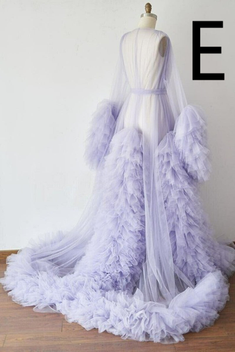 Robe longue en tulle pour femmes enceintes en fibre de polyester