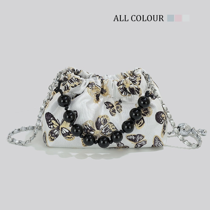 Bow Chain Bucket Crossbody Bag for Women