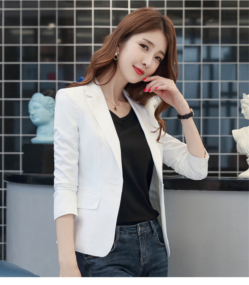 Ladies Slim Western-Style Casual Student Suit Jacket