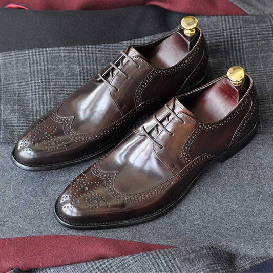 Handmade Genuine Leather Men's Formal Wear Leather Shoes