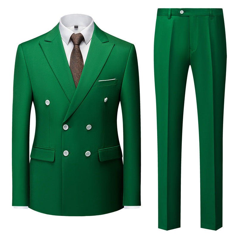Men's Fashion Casual Solid Color Corduroy Two-Piece Set