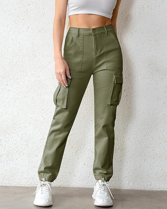 European & American Style Women's High Waist Casual Jogging Overalls