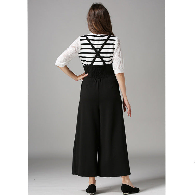High Waist String Wide Leg Pants