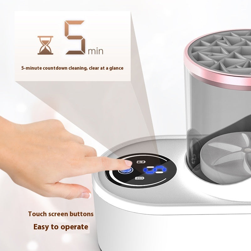 Nettoyant automatique rechargeable pour pinceaux de maquillage avec fonction de séchage et de désinfection