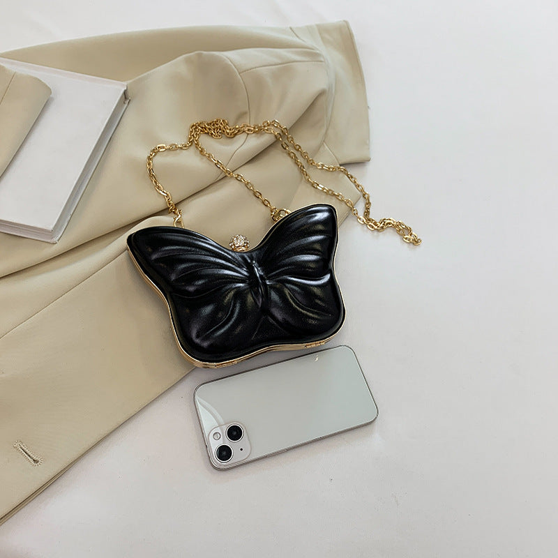 Women's Cute Butterfly PU Chain Crossbody Bag 19.5cm