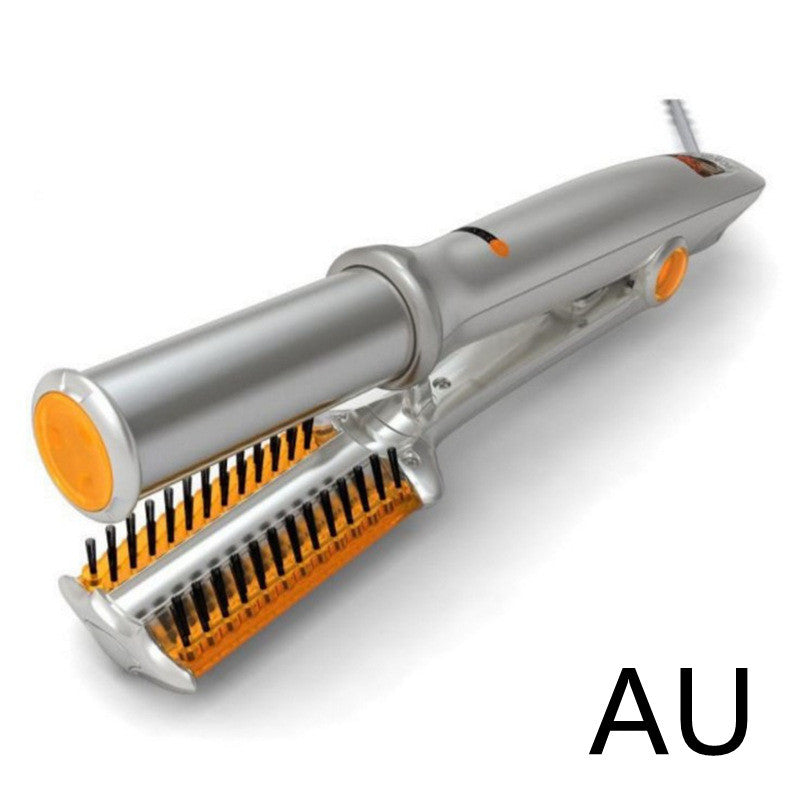2-in-1 Hair Straightener and Curler Silver White Dual Purpose Tool