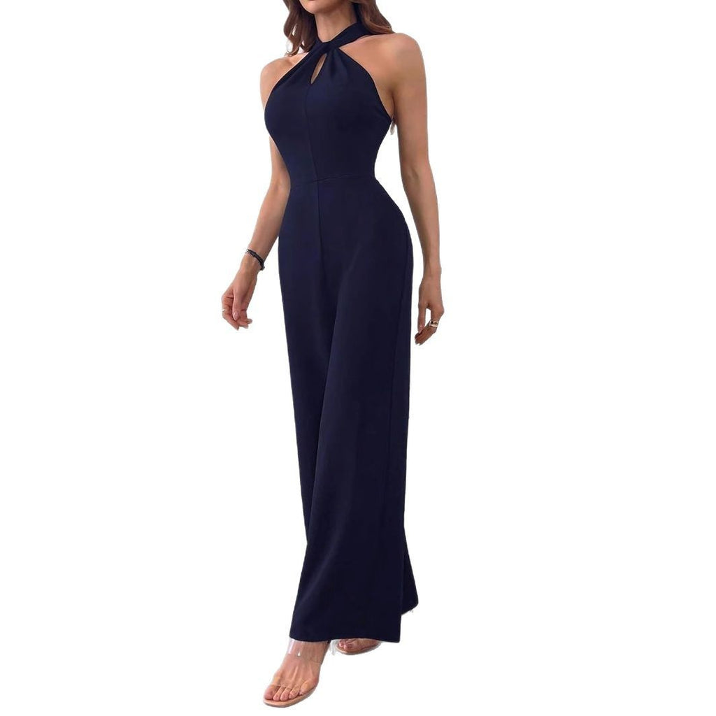 Slim Fit High Waist Sleeveless Jumpsuit