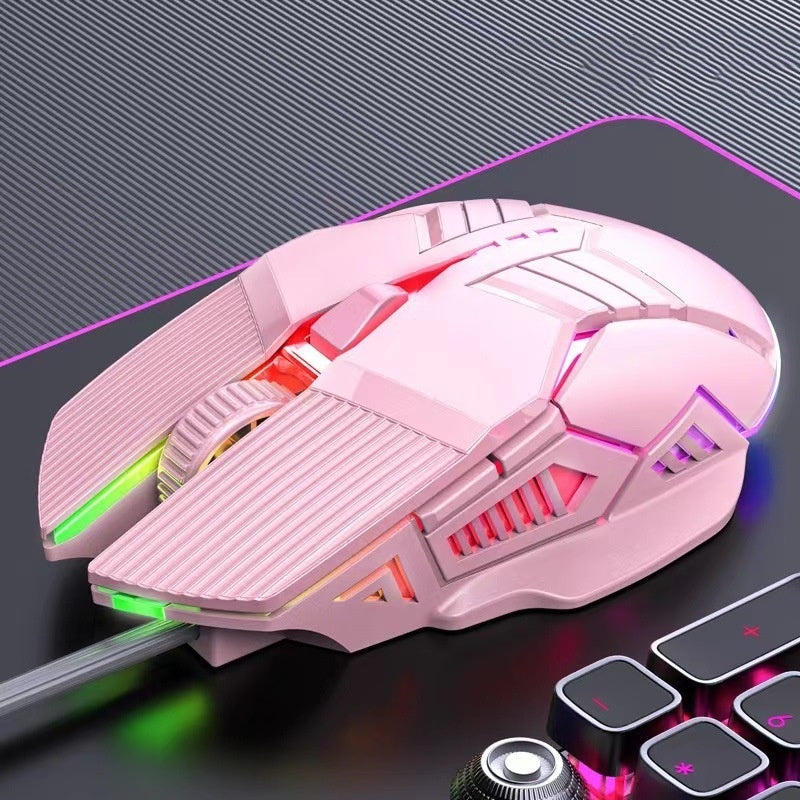 Wired 6D Colorful Luminous Mute E-Sports Gaming Mouse