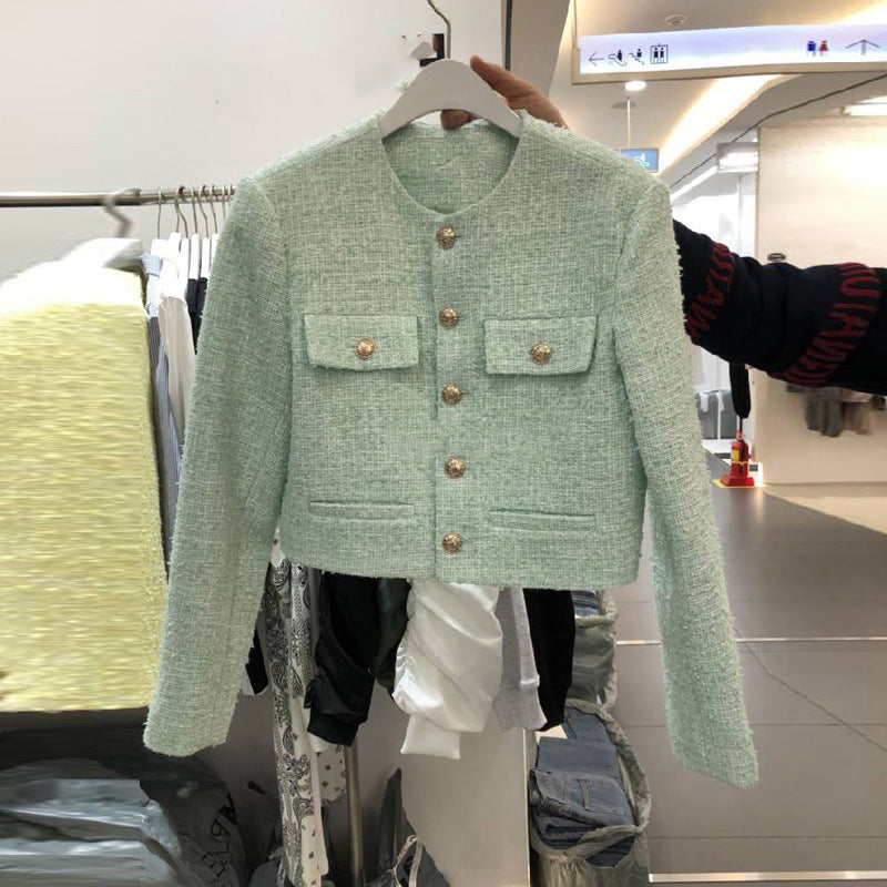 Little Fragrant Temperament French Ladies Tweed Blouse Women