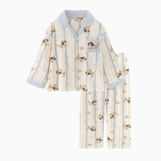 Women’s Cartoon Cotton Long-Sleeve Pajama Set