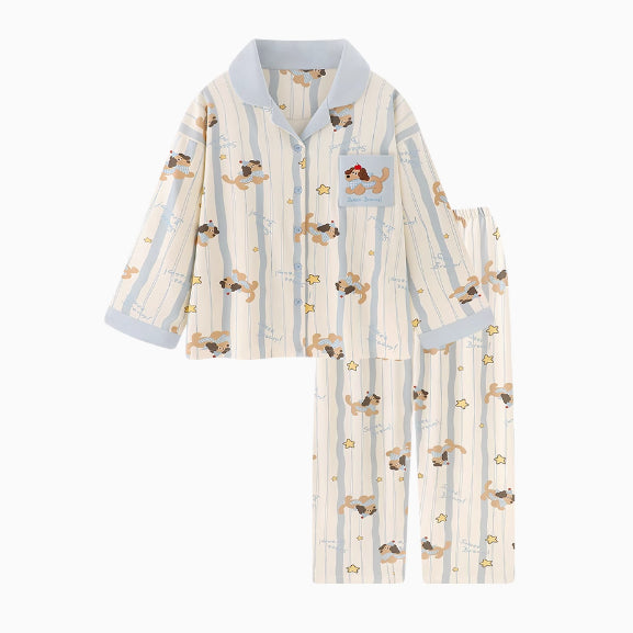 Women’s Cartoon Cotton Long-Sleeve Pajama Set