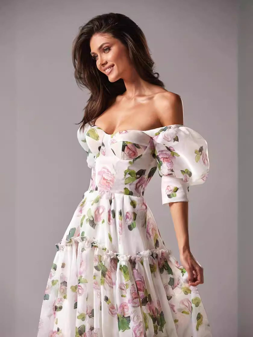 Women's Fashion Temperament Night Dew Shoulder Dress