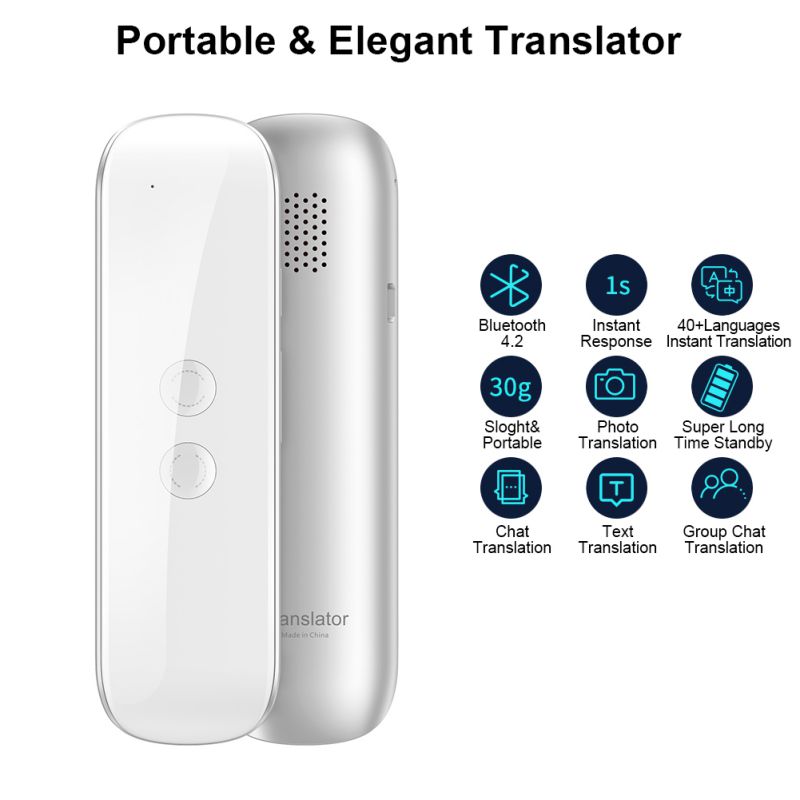 Intelligent AI Translator with Rechargeable Battery and 6-Hour Use