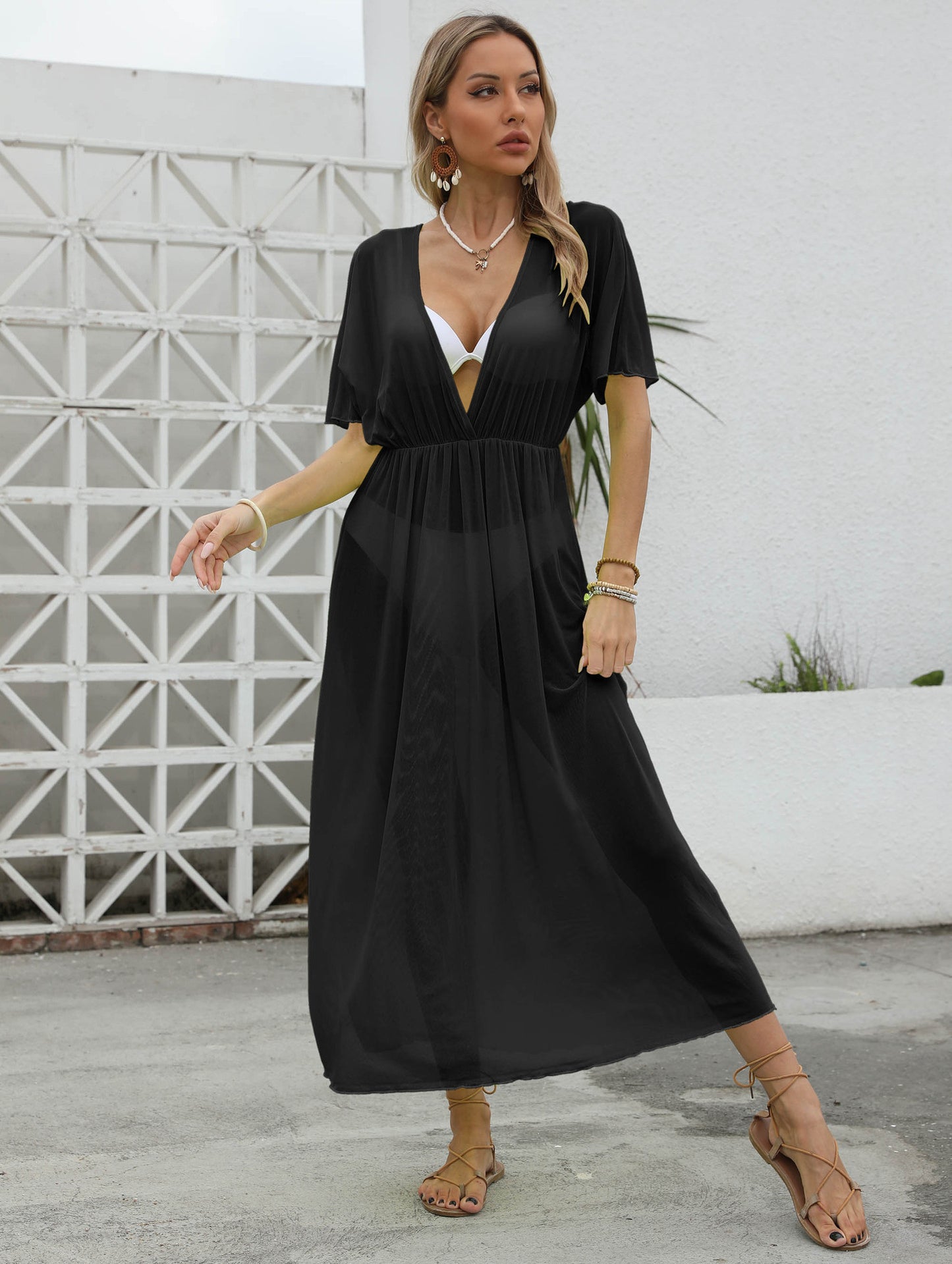 Women's Bikini Blouse Sheer Mesh