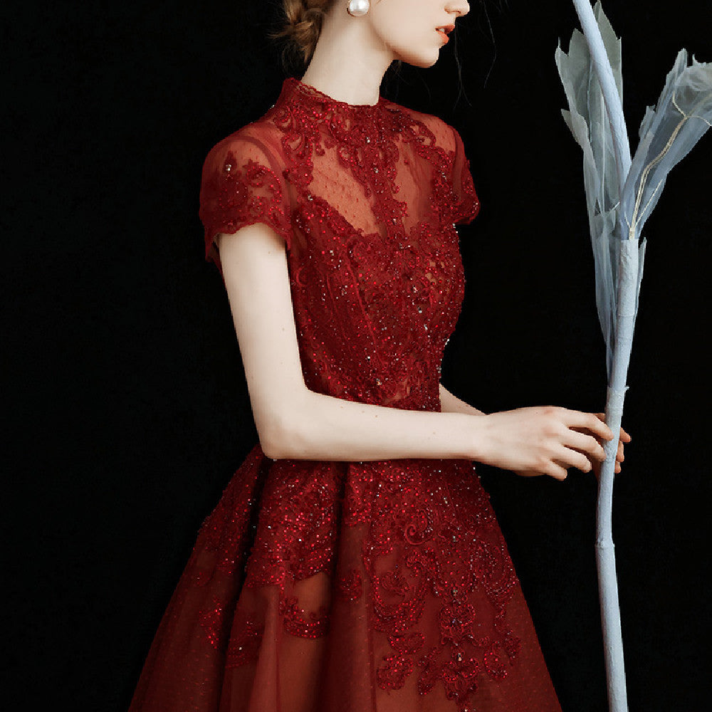 Robe de Fiançailles Style Coréen Taille Mi-Haute Élégante