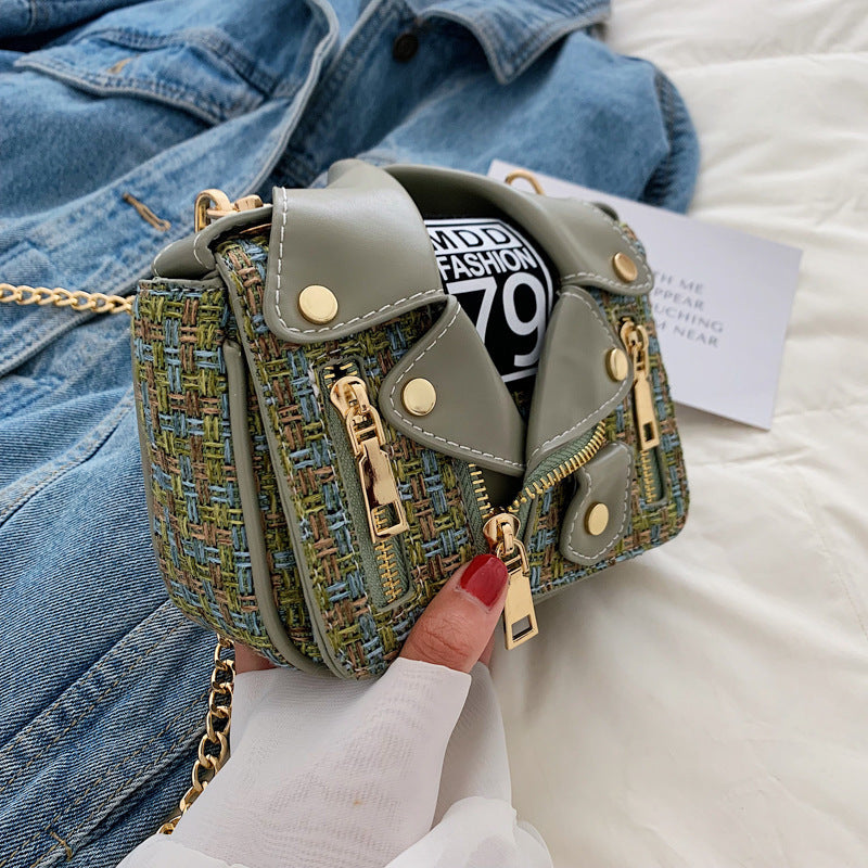 Square PU Chain Messenger Bag for Women