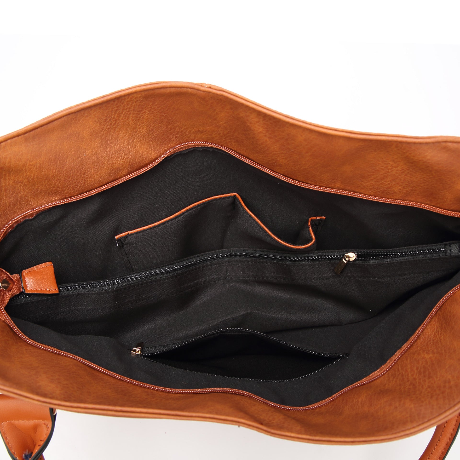 Sac fourre-tout vintage en cuir PU pour femme 33x13x30cm