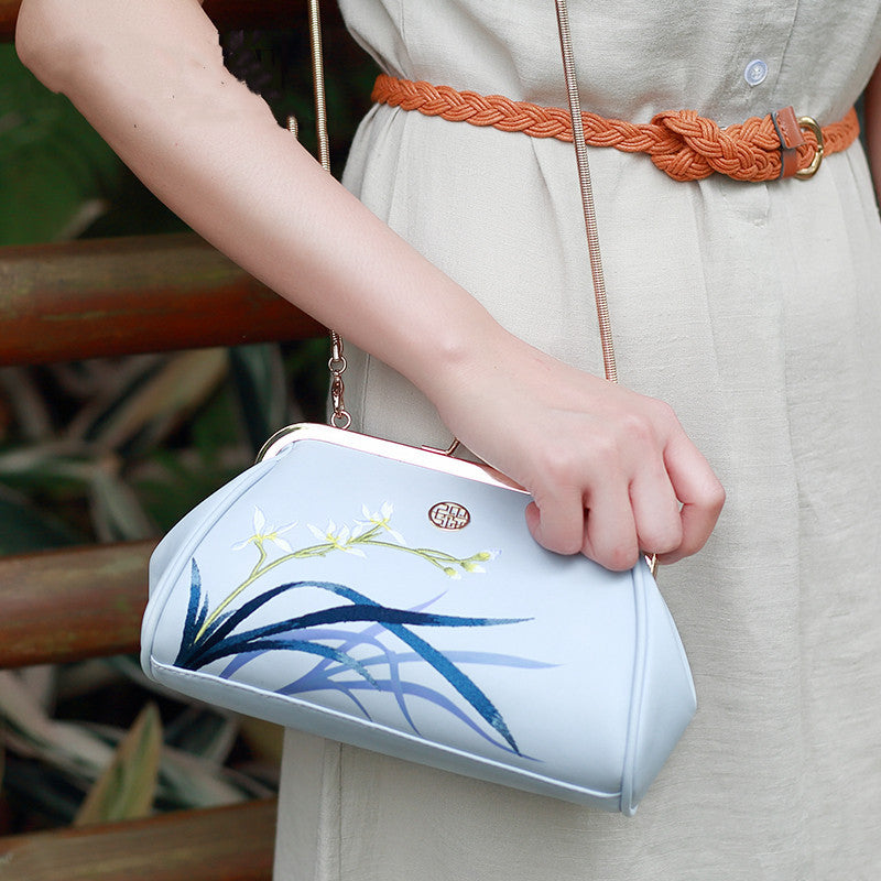 Exquisite Light Blue Ladies Shoulder Bag Birthday Gift