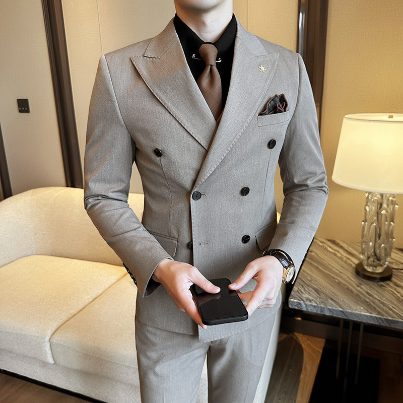 Business Slim Fit Casual Two-piece Suit