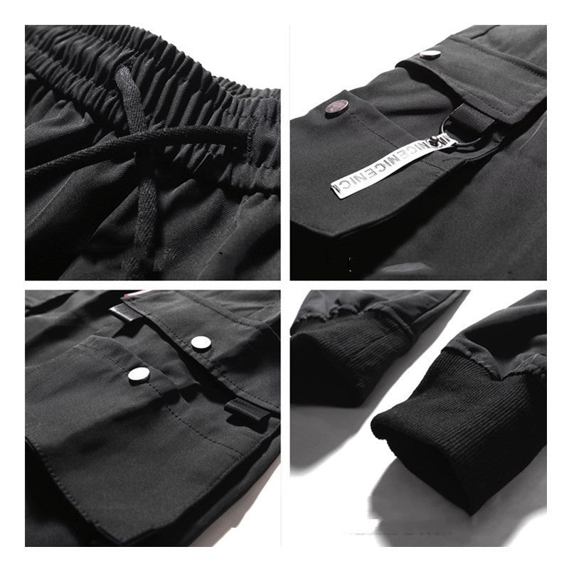 Pantalon rembourré en velours automne-hiver avec poche signature