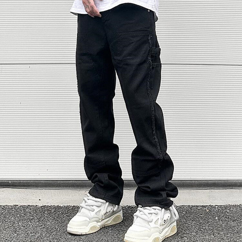 Jean coupe droite noir et blanc pour homme High Street