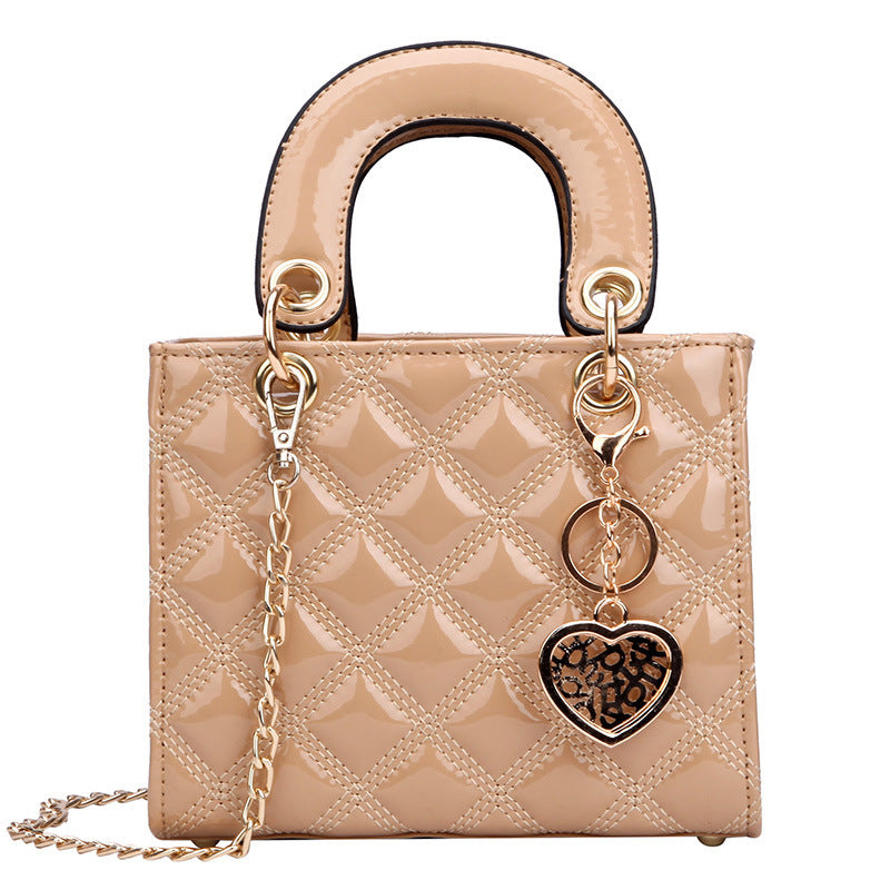 Sac à bandoulière en losange en similicuir pour femme