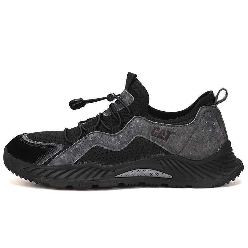 Men's Breathable Leather Casual Hiking Shoes Cross-Border Quality