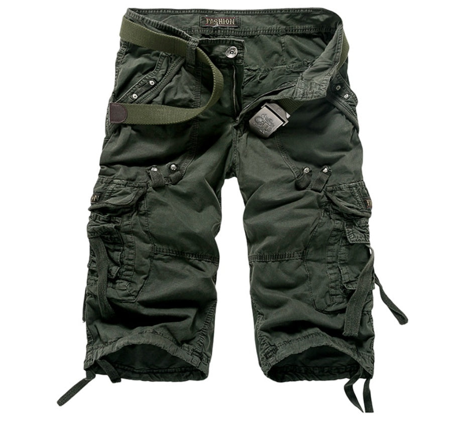 Short de travail multipoches en coton pour hommes