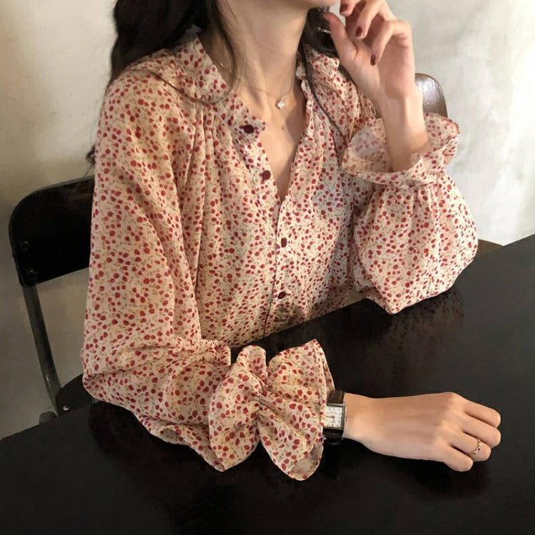 Loose And Thin Single-breasted Trumpet Sleeves Long Sleeves