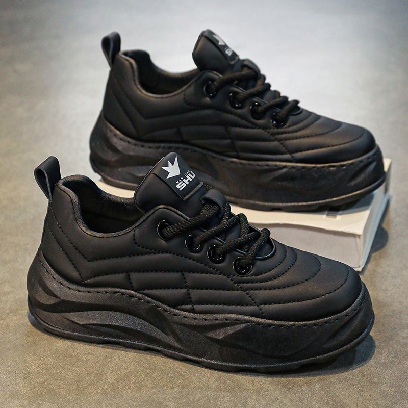 Men's Thick-Soled Anti-Skid Slip-On Casual Outdoor Breathable Lace-Up Sneakers