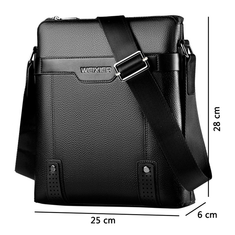 Men's PU Leather Fashion Messenger Shoulder Bag with Zipper Closure