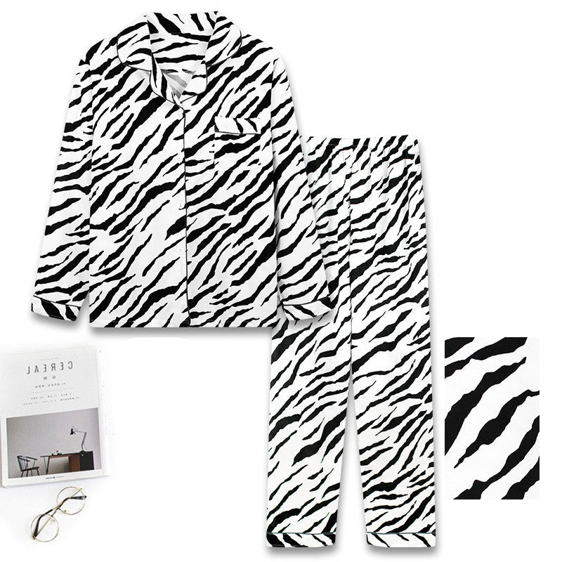 Pyjama femme, cardigan à manches longues et col à revers, ensemble deux pièces, grandes tailles