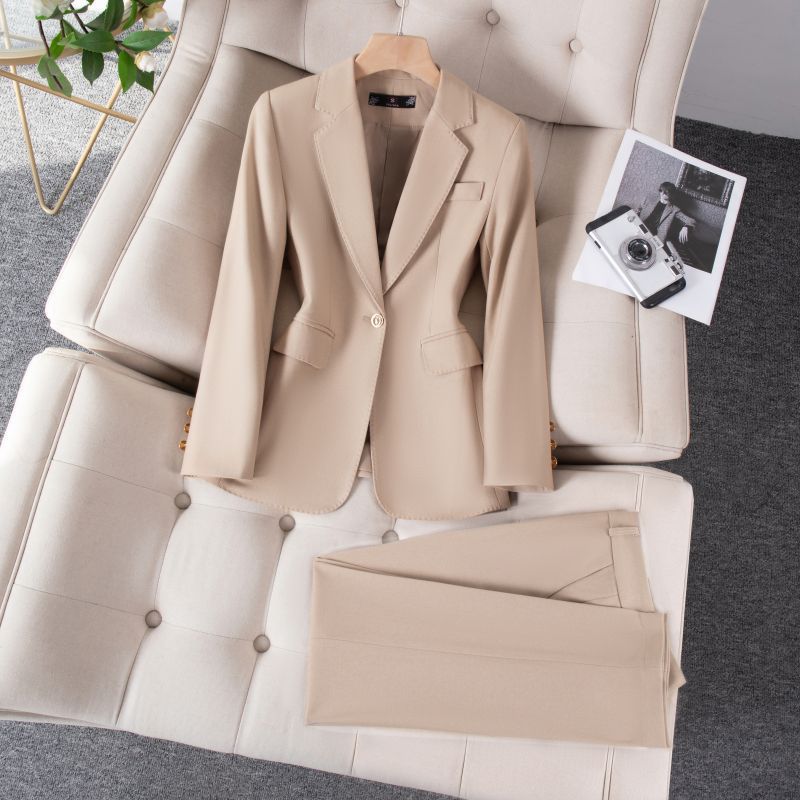 Pantalon tailleur en coton mélangé pour femme, collection automne hiver