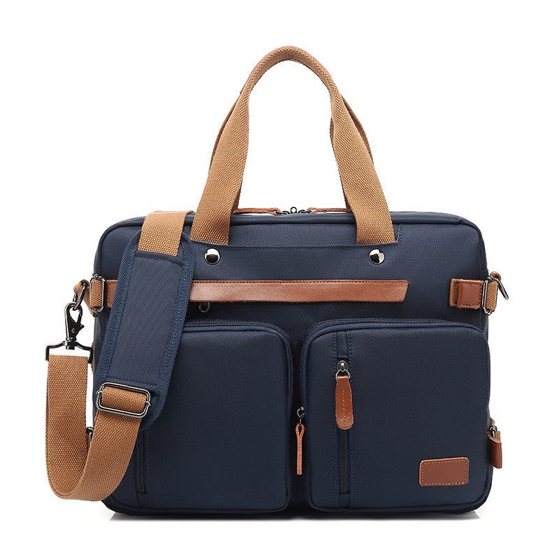 Multifunctional Men's Canvas & Nylon Backpack 15.6" & 17.3"