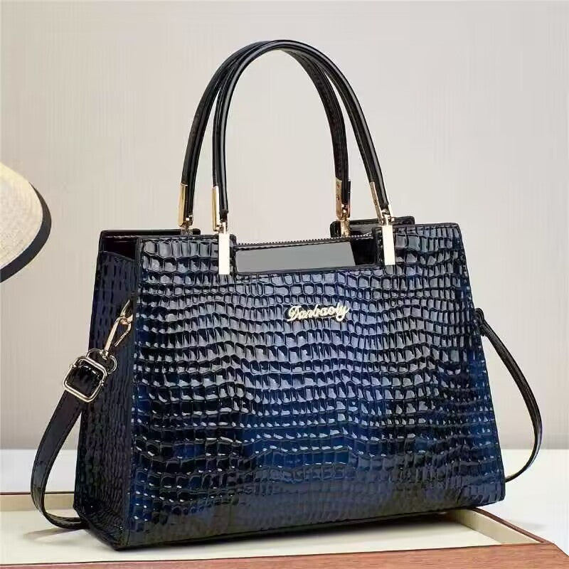 Grands sacs à main tendance en PU pour femmes avec poche intercalaire, 30x22x12cm