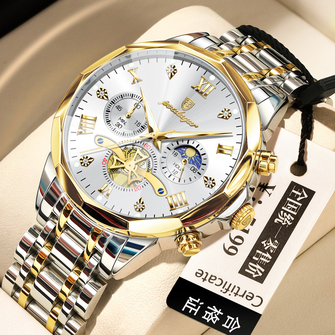 Waterproof Luminous High-End Multifunctional Men's Alloy Quartz Watch