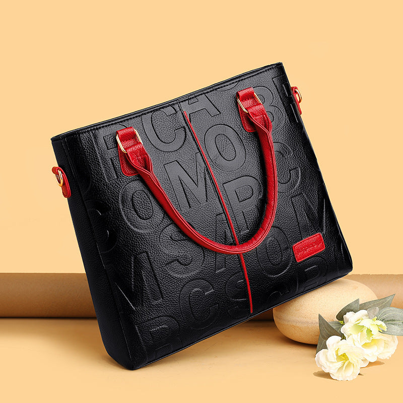 Sac à bandoulière en cuir PU grande capacité pour femme