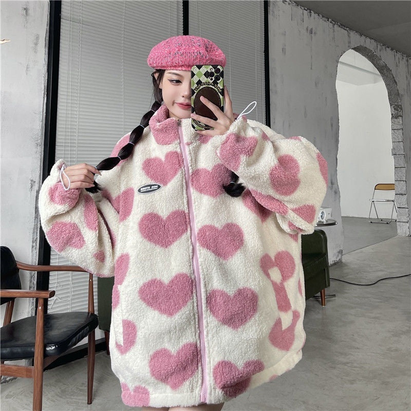 Love Lamb Reversible Fleece-Lined Cotton-Padded Coat