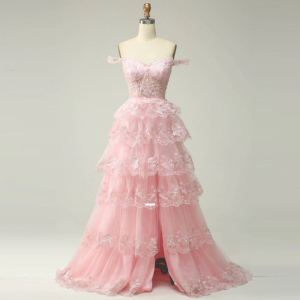 Fashion Embroidered Lotus Leaf Dress