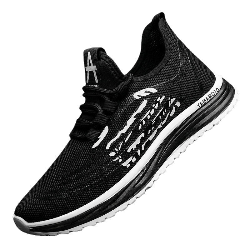 Chaussures de course décontractées respirantes pour hommes Semelle souple en mesh